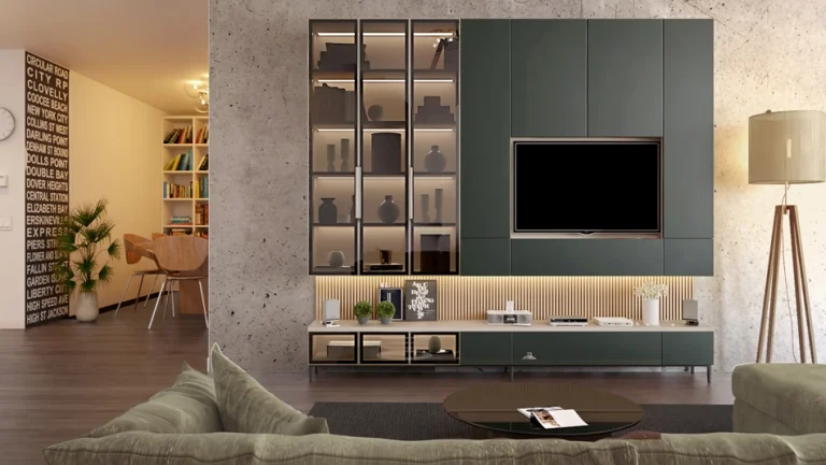 Living room palette with TV unit