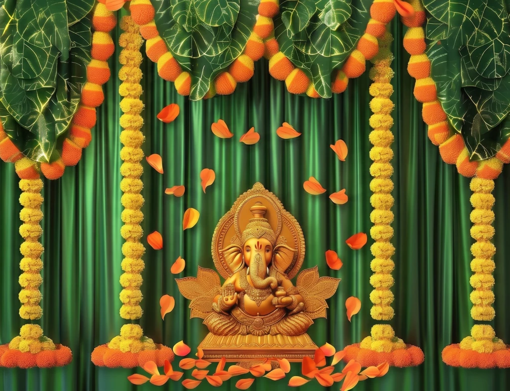 easy decoration for ganpati at home