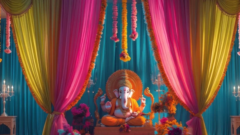 Eco-friendly thermocol-free ganpati decoration